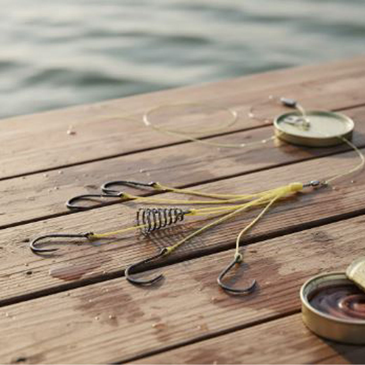 Chuveirinho Pesca 5 Pernadas Com Anzol Chinu Girador E Mola