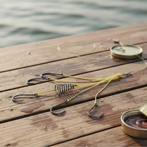 Chuveirinho Pesca 5 Pernadas Com Anzol Chinu Girador E Mola