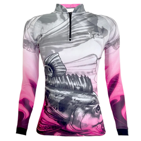 NF34FL - Camisa Camiseta Blusa de Pesca Família New Fisher Tucunaré - com proteção UV