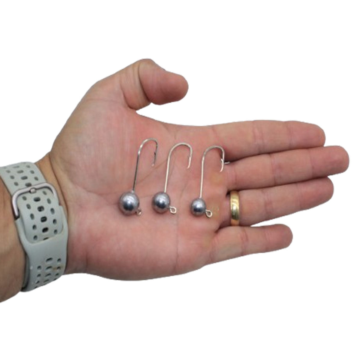Kit 3 Anzol Pesca Jig Head P/ Isca Soft Camarao Grubs Shads